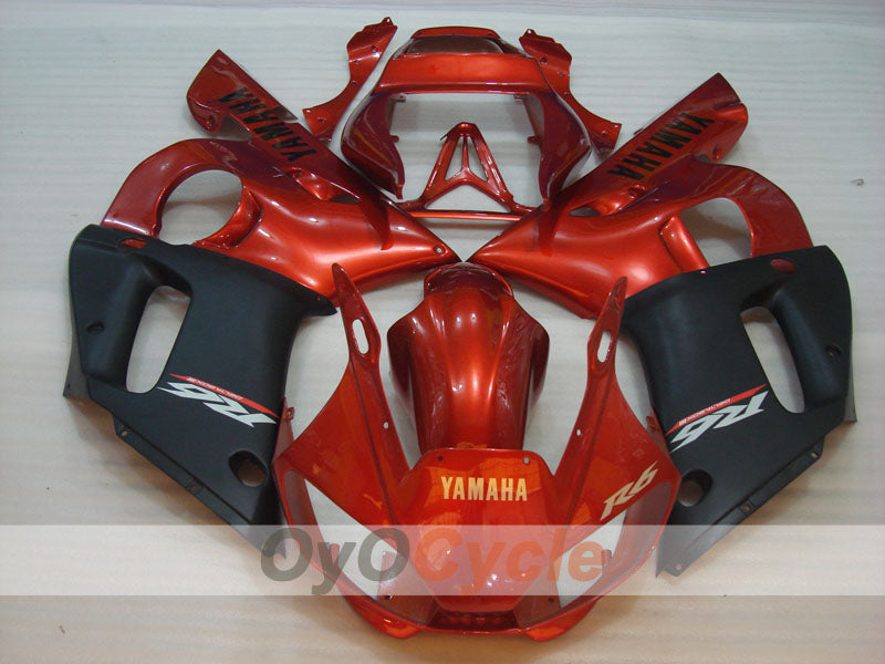 Einspritz-Verkleidungskit für YZF-R6 98-02 - Orange, Schwarz, Matt - Werksstil #OYO87901015 Zweitbild