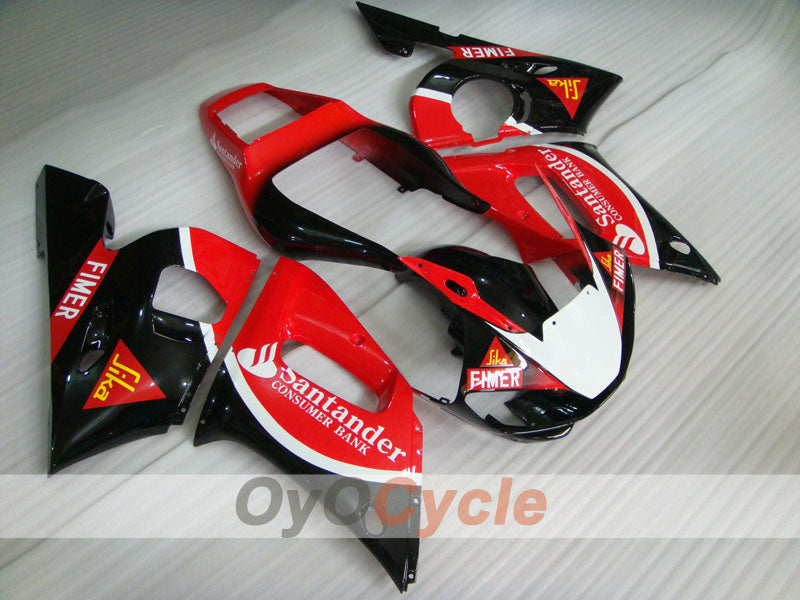 Verkleidungssatz für Einspritzmodelle 98-02 YZF-R6 - Rot, Schwarz - Santander #OYO87901022 Hauptbild