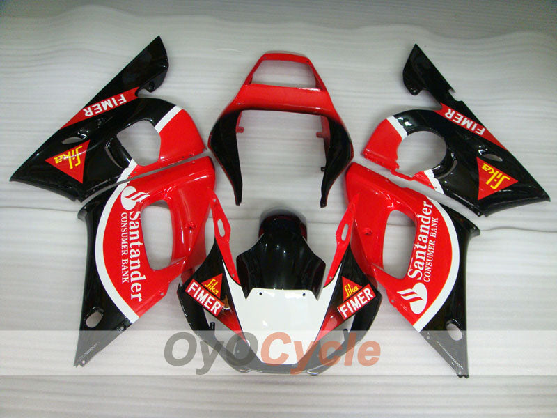 Verkleidungssatz für Einspritzmodelle 98-02 YZF-R6 - Rot, Schwarz - Santander #OYO87901022 Zweitbild
