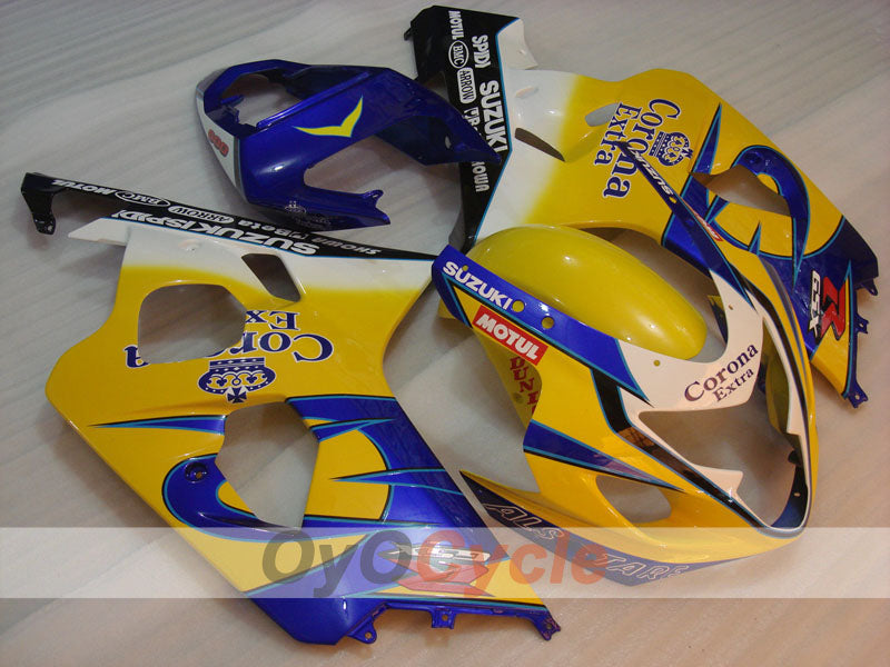 Einspritzverkleidungs-Kit für 04-05 GSXR600 - Gelb, Blau - Corona, MOTUL #OYO87901161
