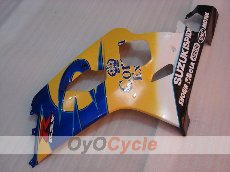 Einspritzverkleidungs-Kit für 04-05 GSXR600 - Gelb, Blau - Corona, MOTUL #OYO87901161