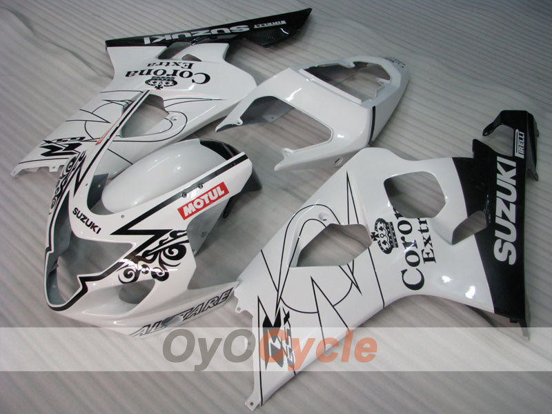 Einspritzverkleidungs-Kit für 04-05 GSXR600 - Weiß, Schwarz - Corona, MOTUL #OYO87901164 Zweitbild