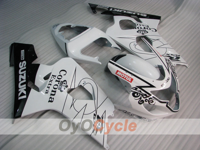 Einspritzverkleidungs-Kit für 04-05 GSXR600 - Weiß, Schwarz - Corona, MOTUL #OYO87901164 Hauptbild