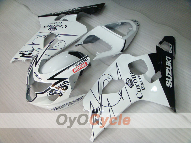 Verkleidungssatz für Einspritzmodelle, GSXR600 04-05 - Weiß, Schwarz - Corona, MOTUL #OYO87901169 Hauptbild