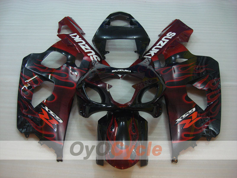 Einspritz-Verkleidungssatz für GSXR600 04-05 - Rot, Schwarz - Flamme #OYO87901186 Zweitbild