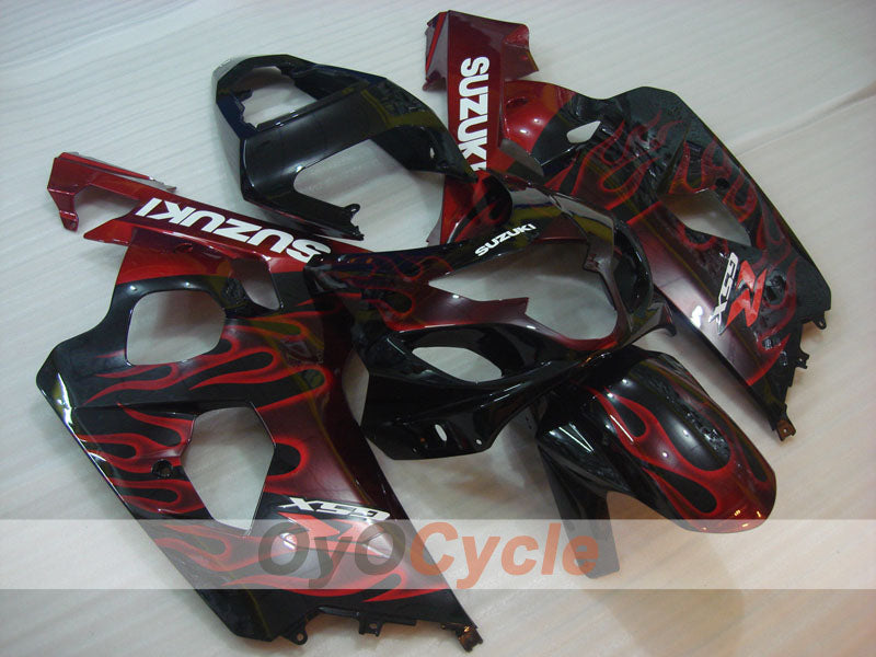 Einspritz-Verkleidungssatz für GSXR600 04-05 - Rot, Schwarz - Flamme #OYO87901186 Hauptbild
