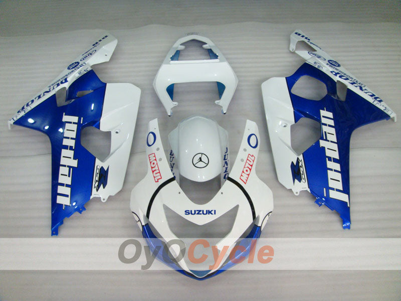 Einspritz-Verkleidungssatz für 04-05 GSXR600 - Blau, Weiß - DUNLOP, Jordan, MOTUL #OYO87901195 Zweitbild