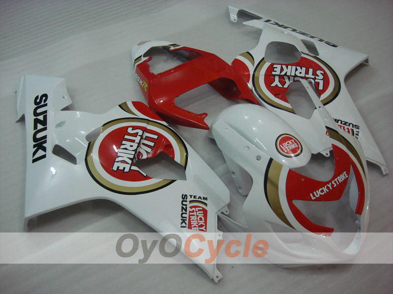 Einspritz-Verkleidungskit für 04-05 GSX R750 - Rot, Weiß - Lucky Strike #OYO87901259 Hauptbild