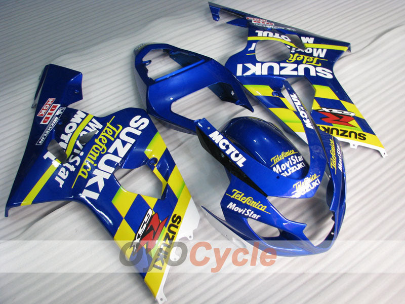 Einspritzverkleidungssatz für 04-05 GSXR600 - Gelb, Blau - MICHELIN, MOTUL, Movistar #OYO87901206 Hauptbild