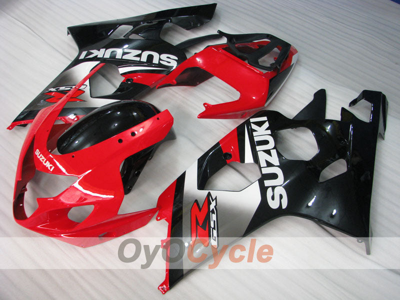 Einspritzverkleidungssatz für GSX R750 04-05 - Rot, Schwarz - Werksstil #OYO87901227
