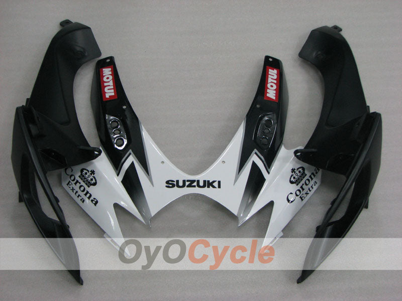 Einspritzverkleidungssatz für GSX R600 06-07 - Weiß, Schwarz - Corona, MOTUL #OYO87901434