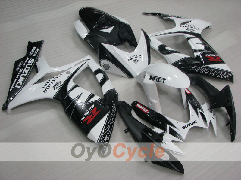 Einspritzverkleidungssatz für GSX R600 06-07 - Weiß, Schwarz - Corona, MOTUL #OYO87901434