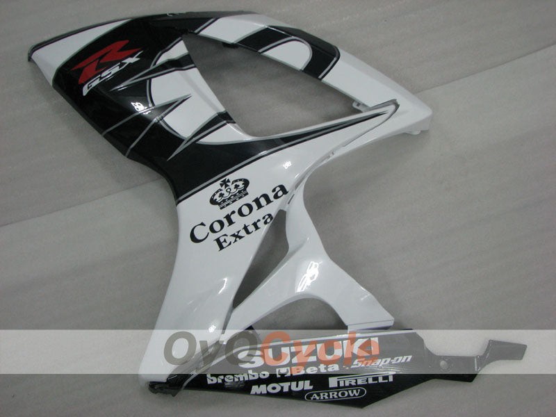 Einspritzverkleidungssatz für GSX R600 06-07 - Weiß, Schwarz - Corona, MOTUL #OYO87901434