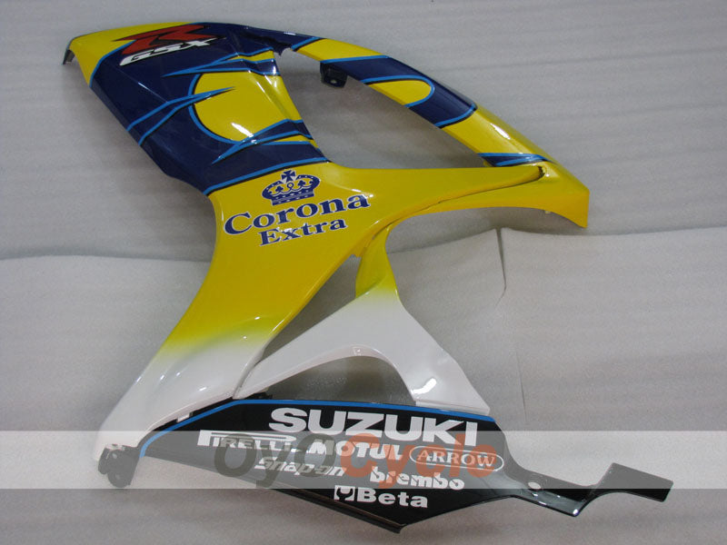 Einspritzverkleidungssatz für GSX R600 06-07 - Gelb, Blau - Corona, MOTUL #OYO87901435