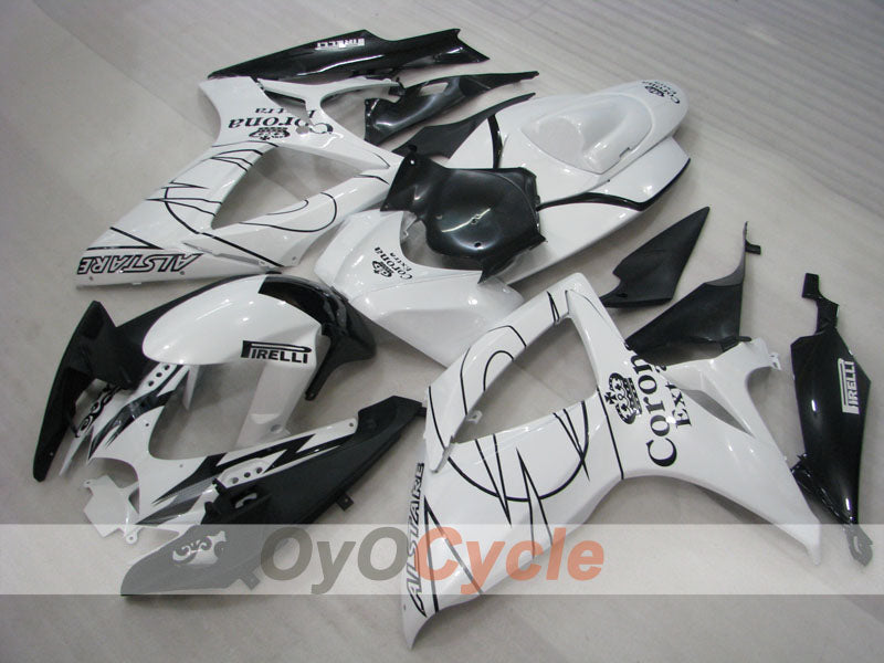 Einspritzverkleidungssatz für GSX R600 06-07 - Weiß, Schwarz - Corona #OYO87901441 Hauptbild