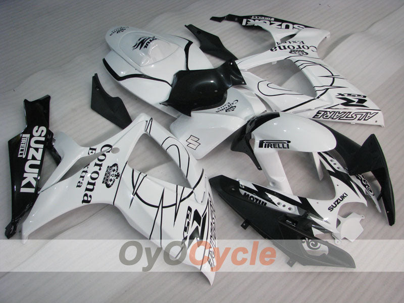 Verkleidungssatz für Einspritzmodelle 06-07 GSX R600 - Weiß, Schwarz - Corona #OYO87901446 Hauptbild