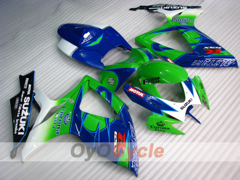 Verkleidungssatz für Einspritzmodelle 06-07 GSX R600 - Grün, Blau - Corona #OYO87901453