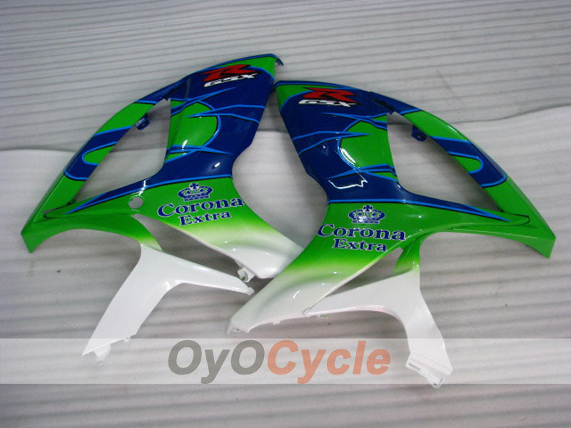 Verkleidungssatz für Einspritzmodelle 06-07 GSX R600 - Grün, Blau - Corona #OYO87901453