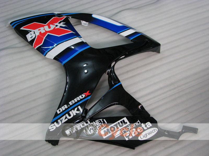 Einspritz-Verkleidungssatz für 06-07 GSX R750 - Weiß, Schwarz - Dark Dog #OYO87901278