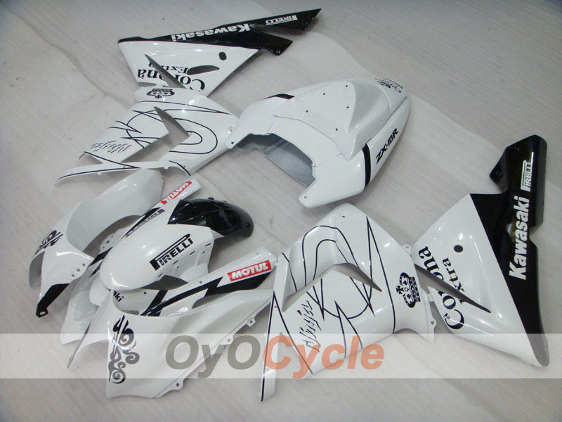 Verkleidungssatz für Einspritzanlage für 04-05 NINJA ZX-10R - Weiß, Schwarz - Corona #OYO87901494 Zweitbild