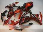 Verkleidungssatz für Einspritzanlage für 06-07 GSX R600 - Orange, Schwarz - Flamme #OYO87901497