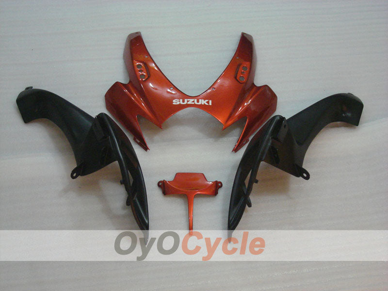 Verkleidungssatz für Einspritzanlage für 06-07 GSX R600 - Orange, Schwarz - Flamme #OYO87901497