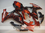 Verkleidungssatz für Einspritzanlage für 06-07 GSX R600 - Orange, Schwarz - Flamme #OYO87901497
