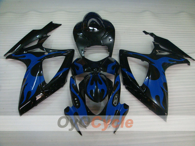 Einspritz-Verkleidungssatz für GSX R750 06-07 - Blau, Schwarz - Flamme #OYO87901292 Zweitbild