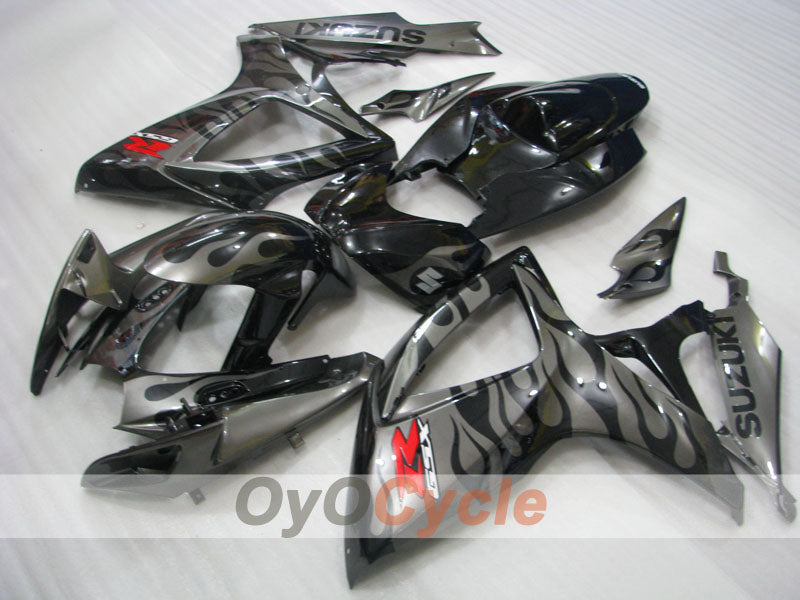 Spritzguss-Verkleidungssatz für GSX R600 06-07 - Schwarz, Silber - Flame #OYO87901502 Hauptbild