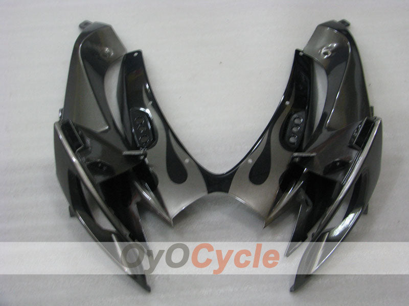 Spritzguss-Verkleidungssatz für GSX R600 06-07 - Schwarz, Silber - Flame #OYO87901502