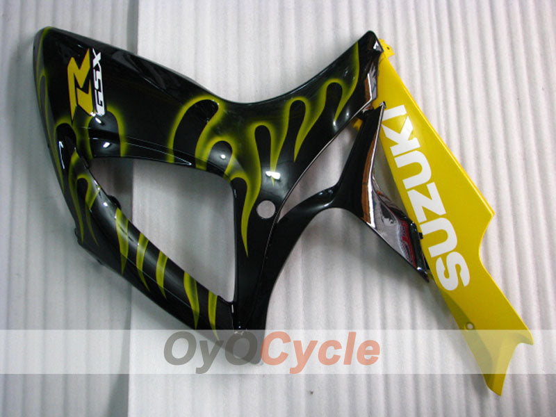 Spritzguss-Verkleidungssatz für GSX R600 06-07 - Gelb, Schwarz - Flame #OYO87901504
