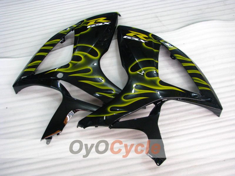Spritzguss-Verkleidungssatz für GSX R600 06-07 - Gelb, Schwarz - Flame #OYO87901504