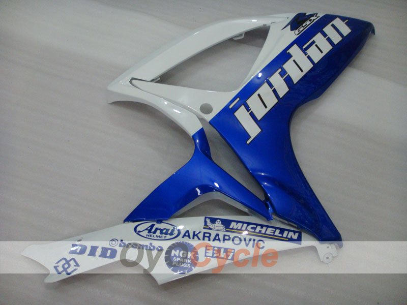 Spritzguss-Verkleidungssatz für GSX R600 06-07 - Blau, Weiß - Jordan #OYO87901507
