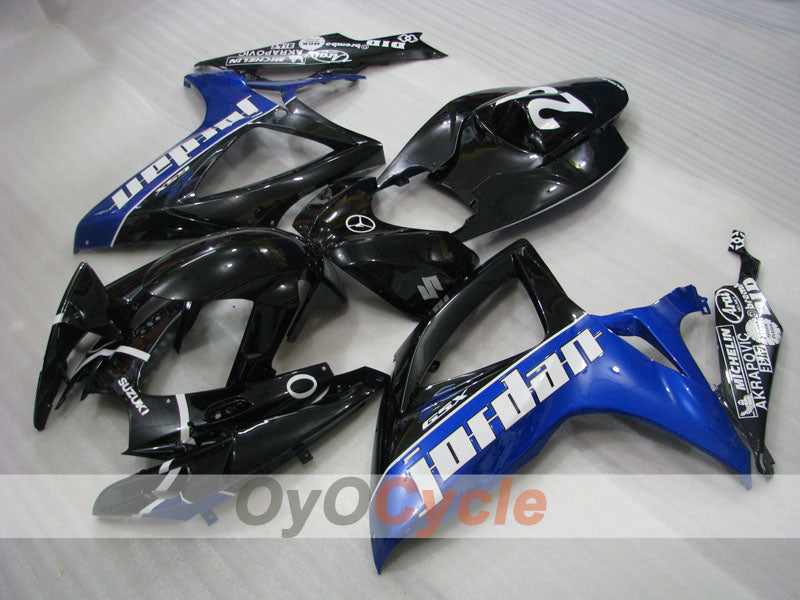 Spritzguss-Verkleidungssatz für GSX R600 06-07 - Blau, Schwarz - Jordan #OYO87901509
