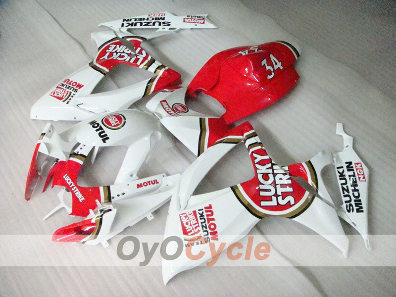 Einspritzverkleidungssatz für GSX R750 06-07 - Rot, Weiß - Lucky Strike #OYO87901307 Zweitbild