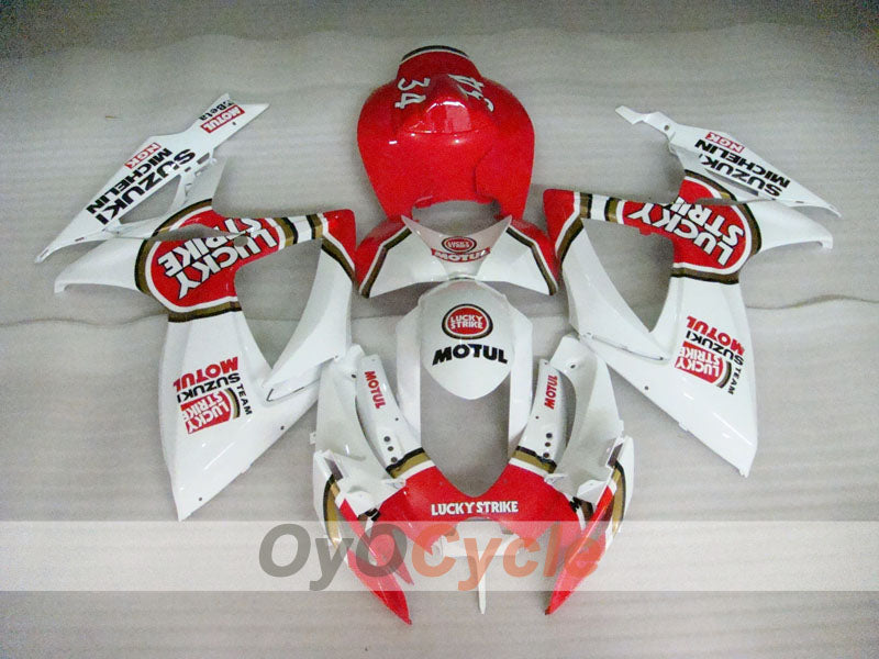 Einspritzverkleidungssatz für 06-07 GSX R600 - Rot, Weiß - Lucky Strike, MICHELIN, MOTUL #OYO87901513 Zweitbild