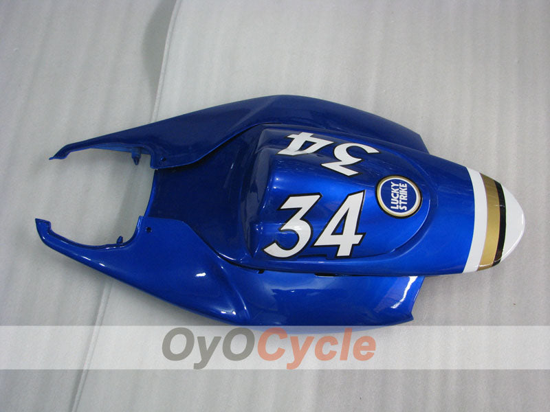 Einspritzverkleidungssatz für 06-07 GSX R600 - Blau, Weiß - Lucky Strike, MICHELIN, MOTUL #OYO87901519