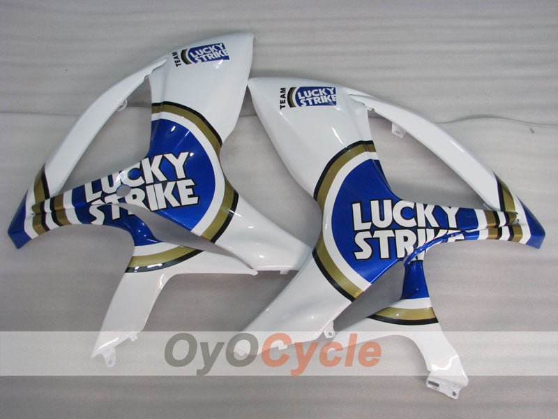 Einspritzverkleidungssatz für 06-07 GSX R600 - Blau, Weiß - Lucky Strike, MICHELIN, MOTUL #OYO87901519