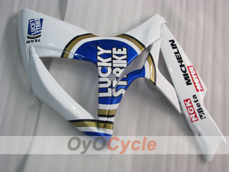 Einspritzverkleidungssatz für 06-07 GSX R600 - Blau, Weiß - Lucky Strike, MICHELIN, MOTUL #OYO87901519