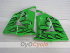 Verkleidungssatz für 04-05 NINJA ZX-10R - Grün, Schwarz - Flammenmuster #OYO87901536