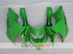 Verkleidungssatz für 04-05 NINJA ZX-10R - Grün, Schwarz - Flammenmuster #OYO87901536