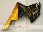Einspritz-Verkleidungskit für 04-05 NINJA ZX-10R - Schwarz, Braun - Flamme #OYO87901538