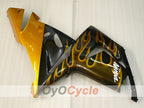 Einspritz-Verkleidungskit für 04-05 NINJA ZX-10R - Schwarz, Braun - Flamme #OYO87901538