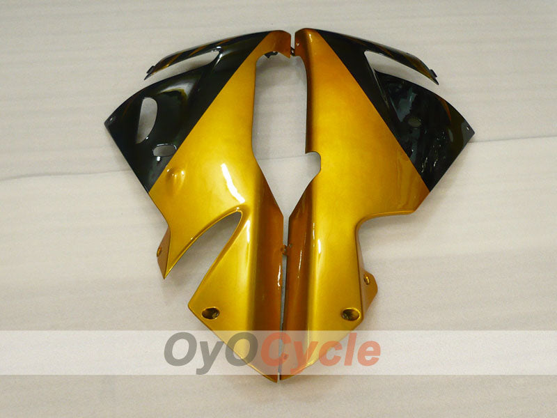 Einspritz-Verkleidungskit für 04-05 NINJA ZX-10R - Schwarz, Braun - Flamme #OYO87901538