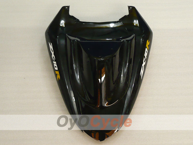 Einspritz-Verkleidungskit für 04-05 NINJA ZX-10R - Schwarz, Braun - Flamme #OYO87901538