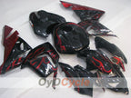 Einspritz-Verkleidungskit für 04-05 NINJA ZX-10R - Rot, Schwarz - Flamme #OYO87901540