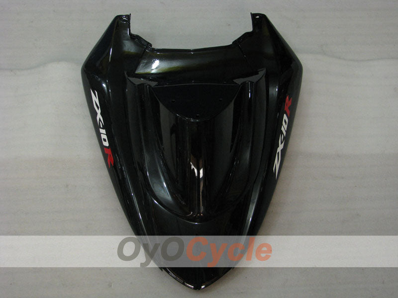 Einspritz-Verkleidungskit für 04-05 NINJA ZX-10R - Rot, Schwarz - Flamme #OYO87901540