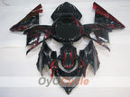 Einspritz-Verkleidungskit für 04-05 NINJA ZX-10R - Rot, Schwarz - Flamme #OYO87901540