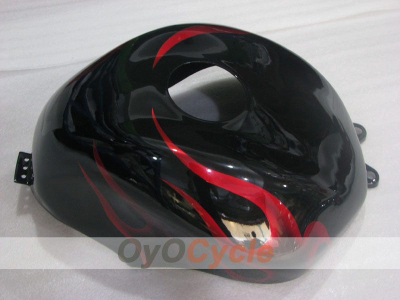 Einspritz-Verkleidungskit für 04-05 NINJA ZX-10R - Rot, Schwarz - Flamme #OYO87901540