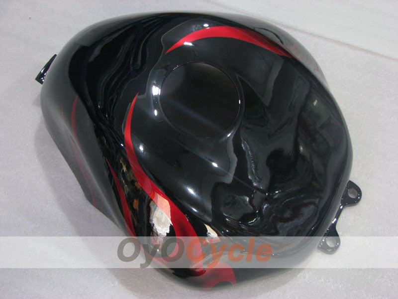 Einspritz-Verkleidungskit für 04-05 NINJA ZX-10R - Rot, Schwarz - Flamme #OYO87901540